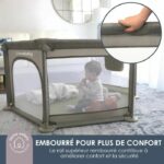 Explore Park - DREAMBABY - 6 sides with fabric base and padded frame - Ø 1.40 m - H 70 cm - Taupe - Image 3