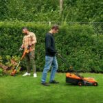 Pack BRUSHLESS 20V lawn mower 33cm cutting length + trimmer + hedge trimmer - DUAL POWER - POWDPGBOX25 - 1 x 20V 3Ah battery + charger - Image 2