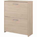 Shoe cabinet with 2 flaps - EASY LIFE - Oak - 66.5 x 78.5 x 25.1 - PARISOT - Image 4