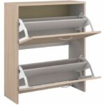 Shoe cabinet with 2 flaps - EASY LIFE - Oak - 66.5 x 78.5 x 25.1 - PARISOT - Image 6