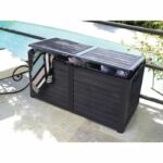 Eda Baya Garden Bay Plastic 420 liters - Imitation Wood Decor - Anthracite Gray - Made in France - Image 3