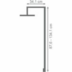 Shower column with thermostatic tap - EDOUARD ROUSSEAU - DODDY - Brushed brass - Image 2