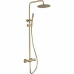 Shower column with thermostatic tap - EDOUARD ROUSSEAU - DODDY - Brushed brass