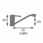 Kitchen mixer tap - EDOUARD ROUSSEAU - BORN NF - Black - Image 2