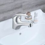 Washbasin mixer - EDOUARD ROUSSEAU - Cardiff - Ceramic cartridge Ø 40 mm - Flow reducing aerator - Fixed spout - Chrome - Image 2