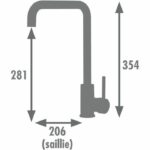 Kitchen sink mixer - Brushed brass finish - Swivel spout - Ceramic cartridge Ø 35 mm - EDOUARD ROUSSEAU - Soto - Image 2