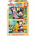 Mickey & Minnie - 2 wooden puzzles - Image 2