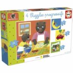 Puzzle - EDUCA - Little Brown Bear: 4 progressive puzzles for children from 12 to 25 pieces from 3 years old – Bild 4