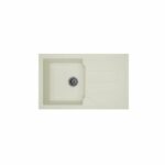 STRADOUR Built-in kitchen sink 1 bowl + 1 drainer Aloa - Resin - 81 x 50 cm - White - Image 2