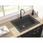 Stradour Sink Kitchen Builter 1 BAC WITHOUT HEXO DRAUTER - Resin - 66 x 50 cm - Concrete gray - Image 2