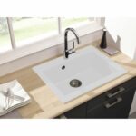 Stradour Sink Kitchen To Encourage 1 Bac without Hexo Draft Postwork - Resin - 66 x 50 cm - White - Image 2