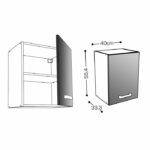 START Kitchen cabinet top L 40 cm - Glossy White - Image 4