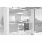 START Kitchen base L 60 cm with worktop included - Glossy Gray - Image 5