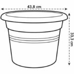 Green basics round flower pot - Plastic - Ø45 - Soft terracotta - Image 4