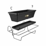 Elho Balconiere Green Basics Allin1 50 - Exterior & Balcony - L 25.7 x W 47.3 x H 16.7 cm - Living black - Image 5