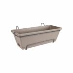 Balconiere Elho Barcelona Allin1 50 – Brown – L 50 x B 28 x H 19 cm – Outdoor balcony – 100% recycled