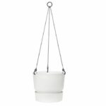 Elho flower pot to hang greenville 24 – exterior – Ø 23.9 x h 20.3 cm – white