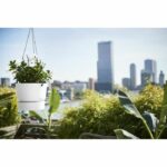 Elho flower pot to hang greenville 24 - exterior - Ø 23.9 x h 20.3 cm - white - Image 5