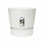 Elho Round Flower Pot Greenville 30 - Exterior - Ø 29.5 x H 27.8 cm - White - Image 2