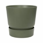 ELHO Greenville 25 round flowerpot - Outdoor - Ø 24.48 x H 23.31 cm - Leaf green