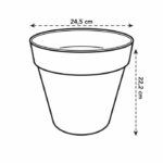 ELHO Round flowerpot Loft Urban 25 - Outdoor - Ø 24.5 x H 22.2 cm - Ocher yellow - Image 5