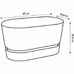 Oval planter Greenville - Plastic - Ø50 - Leaf Green - Image 2