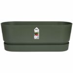 Oval planter Greenville – Plastic – Ø50 – Leaf Green