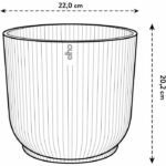 Vibes round flower pot - Plastic - Ø22 - Dark blue - Image 2