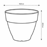 Elho Vibia Campana Round Flower Box 55 - Brown - Ø 55 x H 47 cm - outdoor - 100% recycled - Image 3