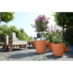 Elho Vibia Campana Round Flower Box 55 - Brown - Ø 55 x H 47 cm - outdoor - 100% recycled - Image 6