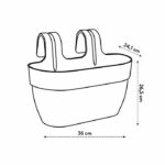 Elho - Flower pot - Vibia Campana Easy Hanger Medium - Anthracite - Outdoor balcony - L 24.1 x W 36 x H 26.5 cm - Image 4