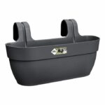 Elho - Flower pot - Vibia Campana Easy Hanger Large - Anthracite - Outdoor balcony - L 24.1 x W 46 x H 26.5 cm
