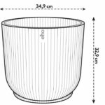 ELHO Vibes Fold Round flower pot Wheels 35 - Pink - Ø 35 x H 32 cm - interior - 100% recycled - Image 6