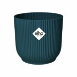 ELHO Vibes Fold Round flower pot Wheels 35 – Blue – Ø 35 x H 32 cm – interior – 100% recycled