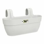 Elho - Flower pot - Vibia Campana Easy Hanger Large - White Silk - Outdoor balcony - L 24.1 x W 46 x H 26.5 cm