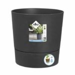 ELHO - Flowerpot - Greensense Aqua Care Round 30 - Charcoal Gray - Indoor/outdoor - Ø 29.5 x H 29.1 cm