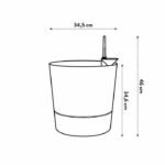 ELHO - Flowerpot - Greensense Aqua Care Round 35 - Charcoal Gray - Indoor/outdoor - Ø 34.5 x H 34.1 cm - Image 4
