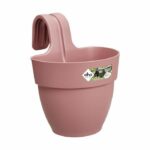 ELHO - Flowerpot - Vibia Campana Easy Hanger Small - Dusty Rose - Outdoor balcony - L 24.1 x W 20.5 x H 26.5 cm