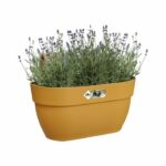 Elho - Flower pot - Vibia Campana Easy Hanger Medium - Honey yellow - Outdoor balcony - L 24.1 x W 36 x H 26.5 cm - Image 3