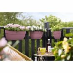 Elho - Flower pot - Vibia Campana Easy Hanger Medium - Pink pink - Outdoor balcony - L 24.1 x W 36 x H 26.5 cm - Image 2