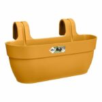 Elho - Flower pot - Vibia Campana Easy Hanger Large - Yellow honey - Outdoor balcony - L 24.1 x W 46 x H 26.5 cm