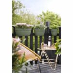 ELHO - Flowerpot - Vibia Campana Easy Hanger Large - Pistachio Green - Outdoor balcony - L 24.1 x W 46 x H 26.5 cm - Image 2