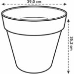 Loft Urban Round Flower Pot - Plastic - Percé - Tank - With casters - Ø40 - Green - Image 2