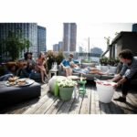 Loft Urban Round Flower Pot - Plastic - Percé - Tank - With casters - Ø40 - Green - Image 5