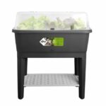 ELHO Noa Standing Vegetable Garden - Black - L 79 x B 39 x H 94 cm - cultivation and harvesting - 100% recycled - Image 3