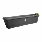 Elho Noa Balconiere Xl – Black – L 78 x B 20 x H 18 cm – Outdoor balcony – 100% recycled