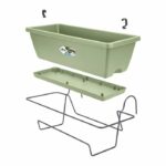 Elho Barcelona Balconier Allin1 50 - Green - L 50 x B 28 x H 19 cm - Outdoor balcony - 100% recycled - Image 2