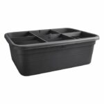 Elho Green Basics Jardin De Cultivation L flower box - Black - L 76 x B 57 x H 27 cm - outdoor cultivation and harvesting - 100% recycled - Image 2