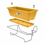 Elho Barcelona Balconier Allin1 50 - Yellow - L 50 x B 28 x H 19 cm - Outdoor balcony - 100% recycled - Image 2