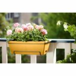 Elho Barcelona Balconier Allin1 50 - Yellow - L 50 x B 28 x H 19 cm - Outdoor balcony - 100% recycled - Image 3